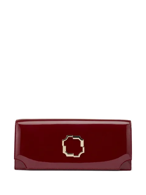Malone Souliers Vivien patent-leather clutch bag