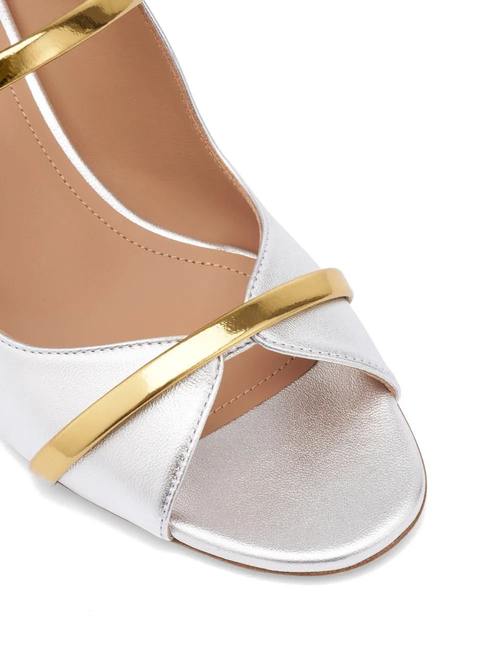 Malone Souliers Norah metallic leather sandals Zilver