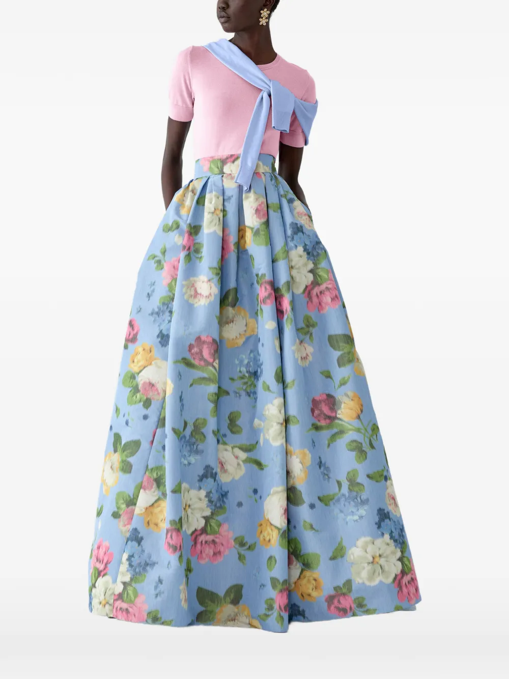 Carolina Herrera crewneck top - Blau