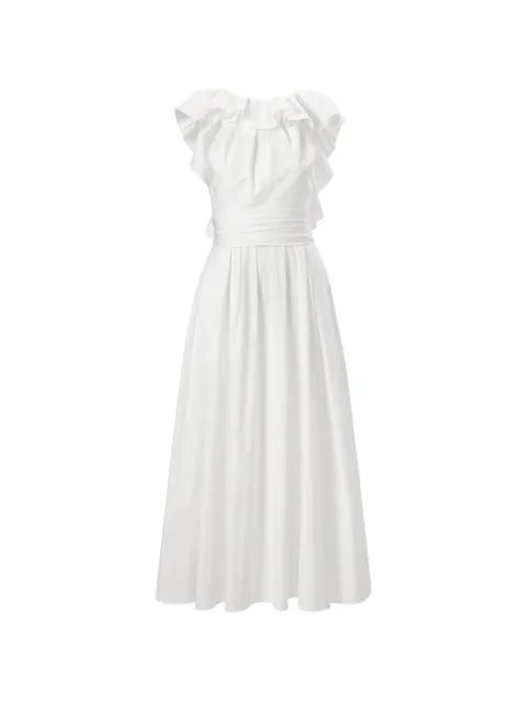 Carolina Herrera 러플 넥 라인 드레스