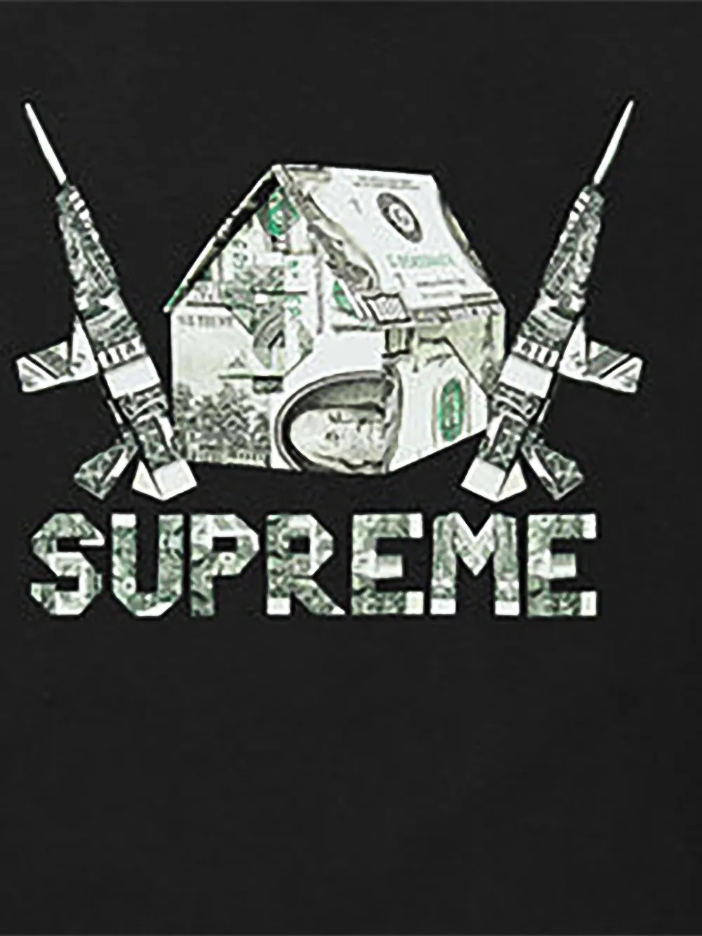 Supreme T-shirt met Origami-print Zwart