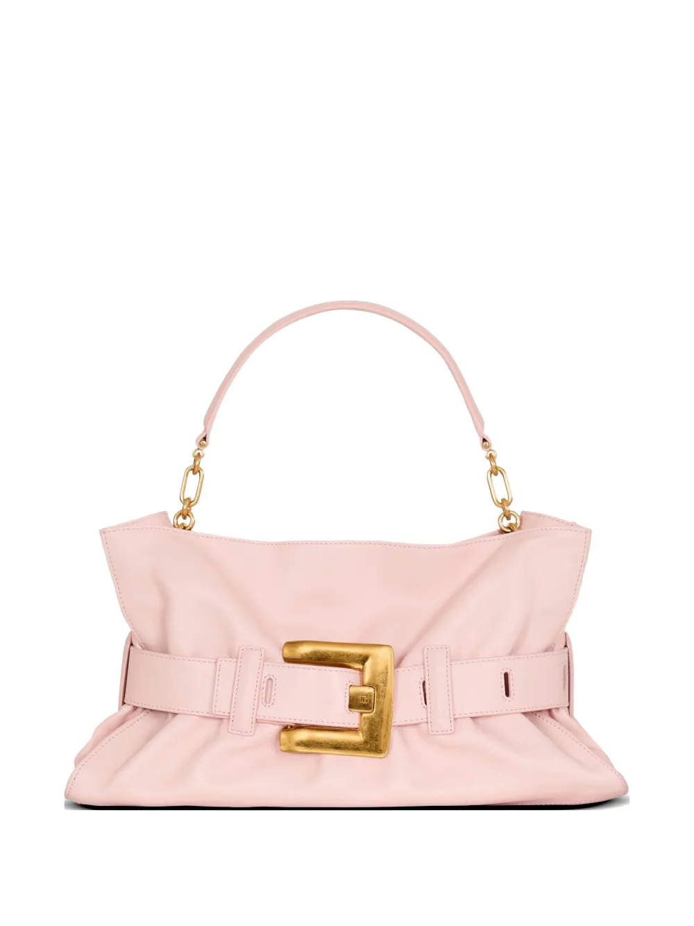 Balmain medium Anthem bag in smooth leather - Rosa