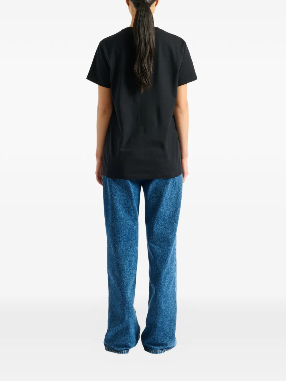 Balmain T-shirt met Paris borduurwerk Zwart