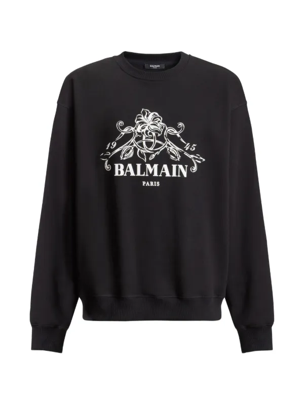 Balmain Moletom Balmain Vine Com Estampa | Preto | FARFETCH BR Balmain Moletom Balmain Vine Com Estampa | Preto | FARFETCH BR