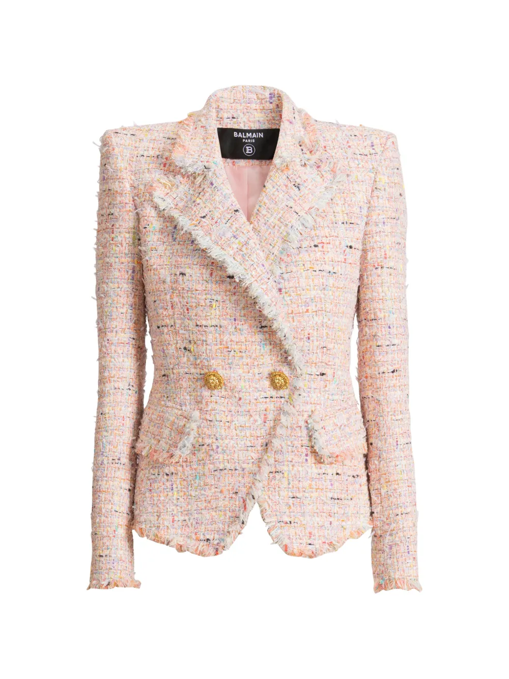 Balmain Giacca Tweed con 2 bottoni - Rosa