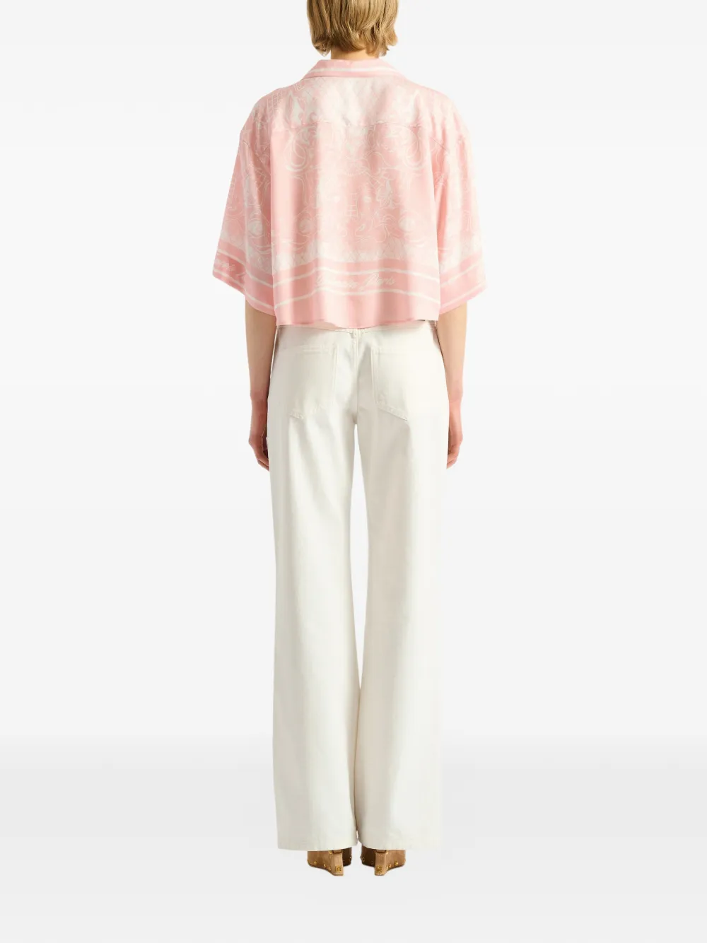 Balmain Foulard pyjamashirt Roze