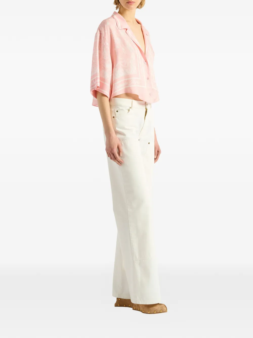 Balmain Foulard pyjamashirt Roze