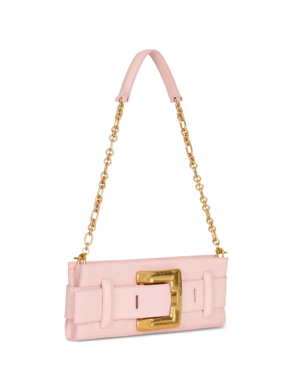 Balmain Anthem leren clutch Roze
