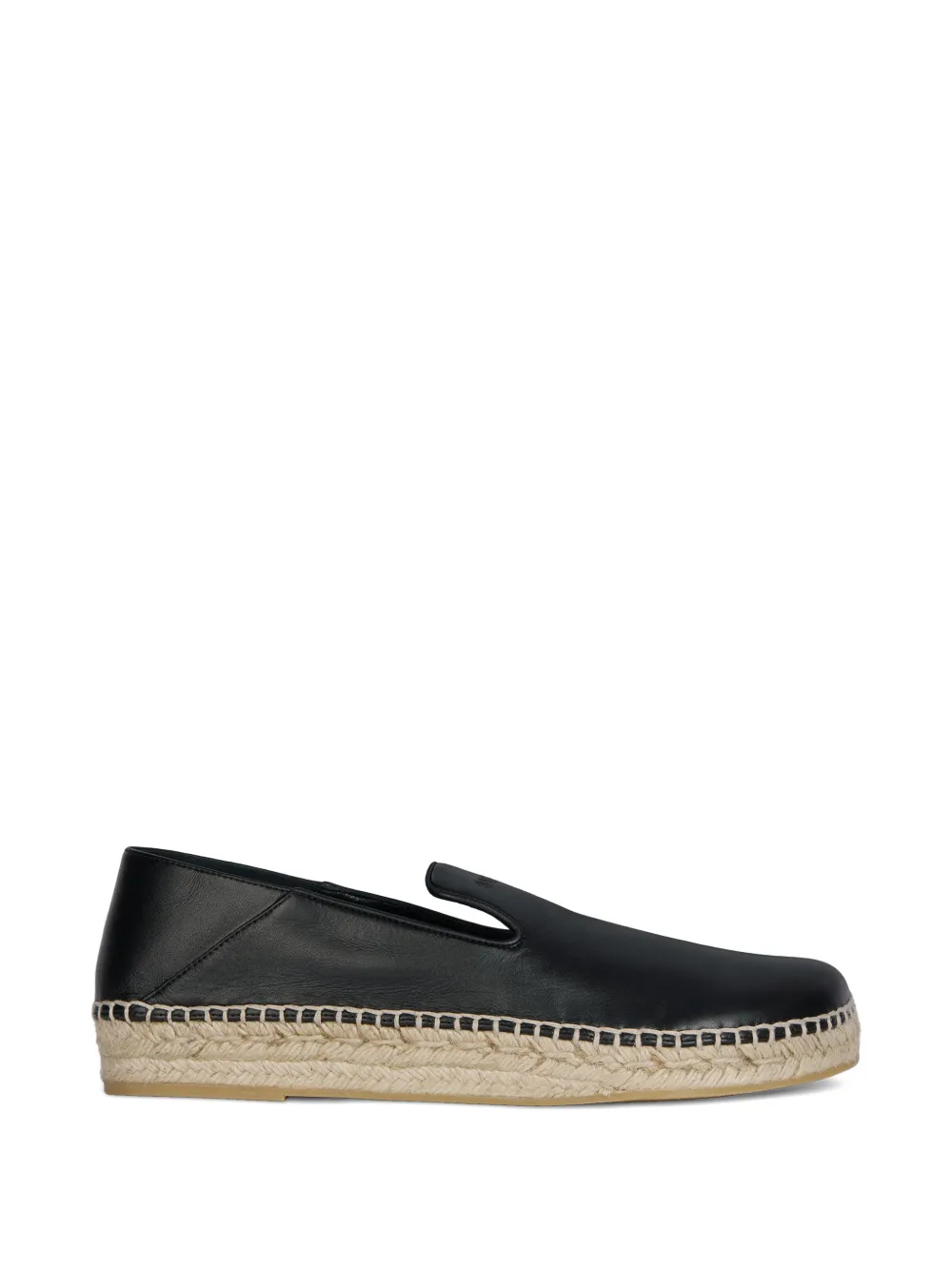 Balmain smooth leather espadrilles - Schwarz