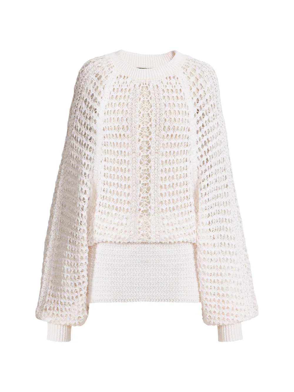 Balmain short crochet lace dress - Nude