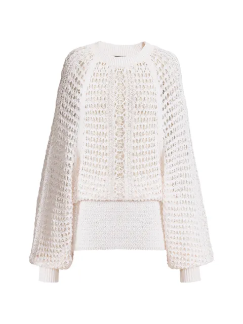 Balmain short crochet lace dress