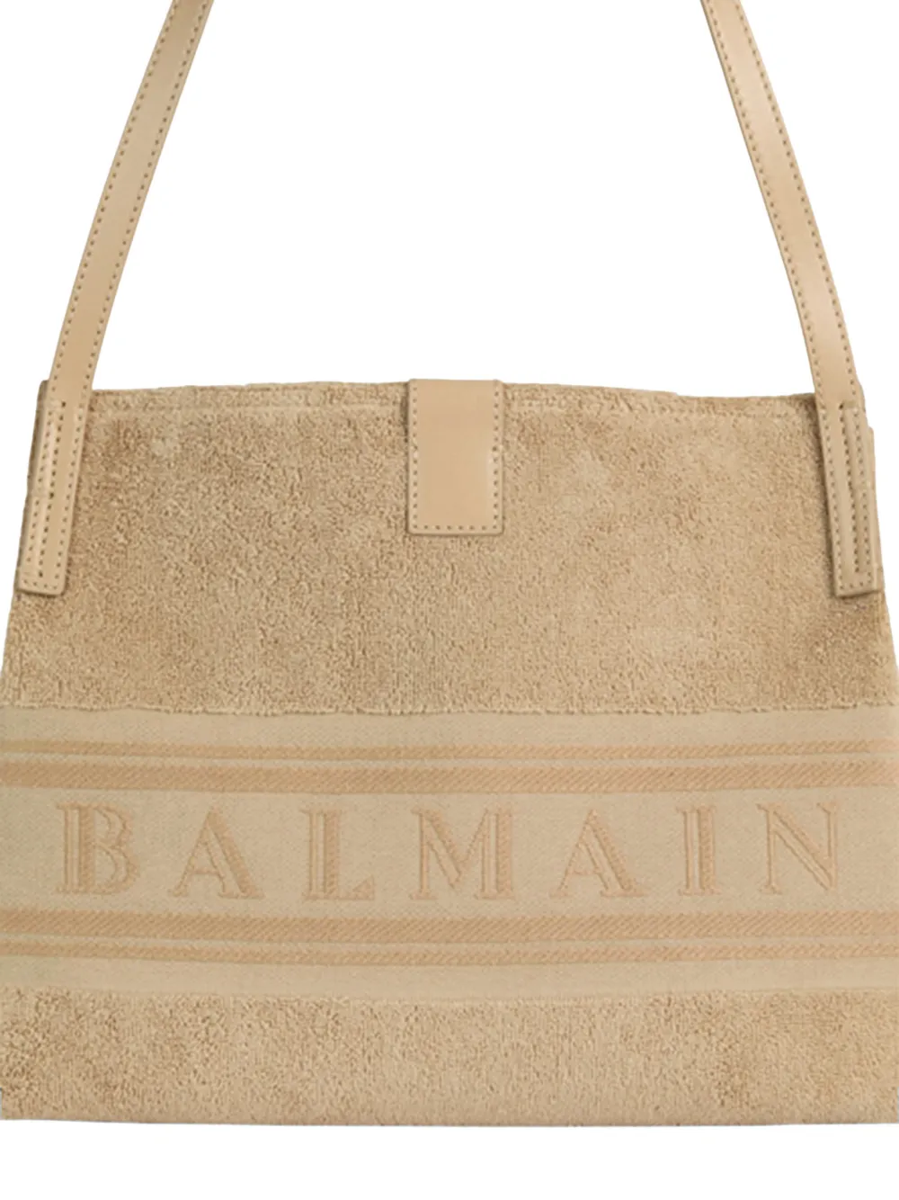 Balmain Release kleinekatoenen bouclé shopper Beige