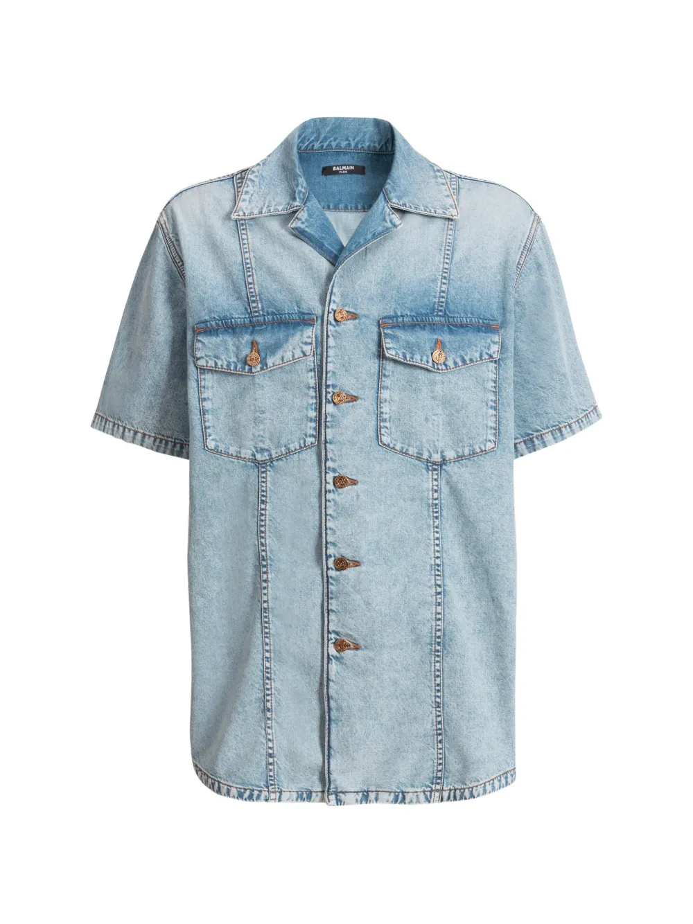 Balmain light blue denim shirt - Blau