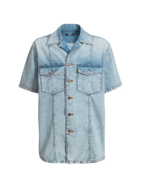 Balmain light blue denim shirt