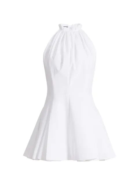 Balmain flared cotton poplin dress