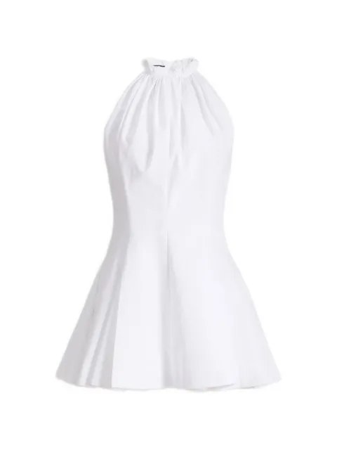 Balmain flared cotton poplin dress