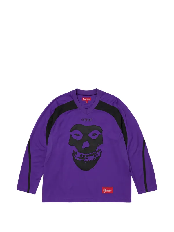 Supreme The Misfits skull-print Hockey Jersey | Purple | FARFETCH