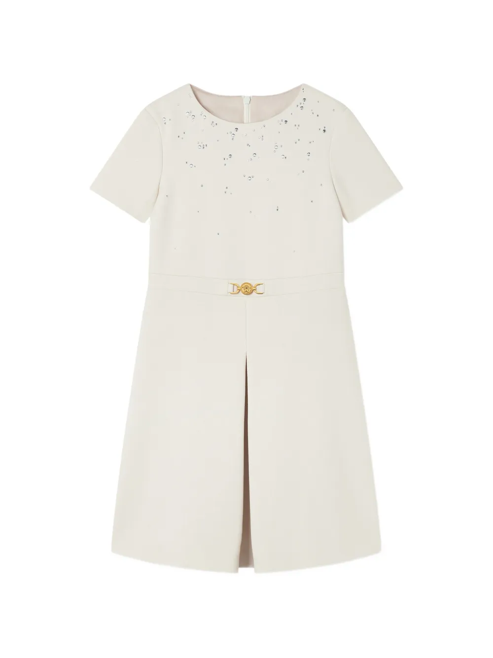 Versace Kids embellished Milano-stitch dress - Bianco