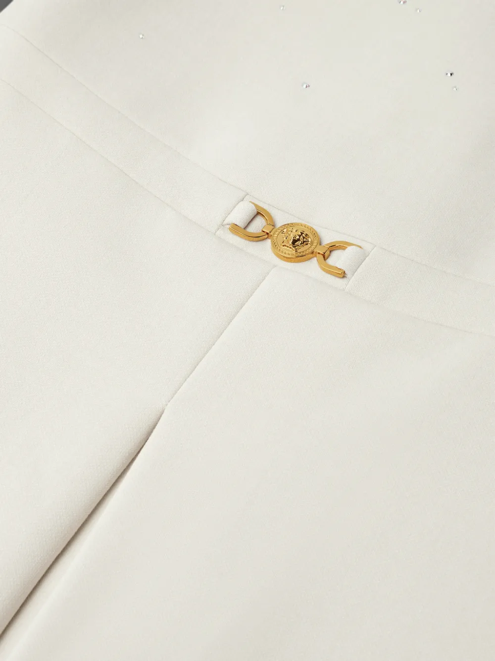 Versace Kids Verfraaide jurk met Milano-stiksel Wit