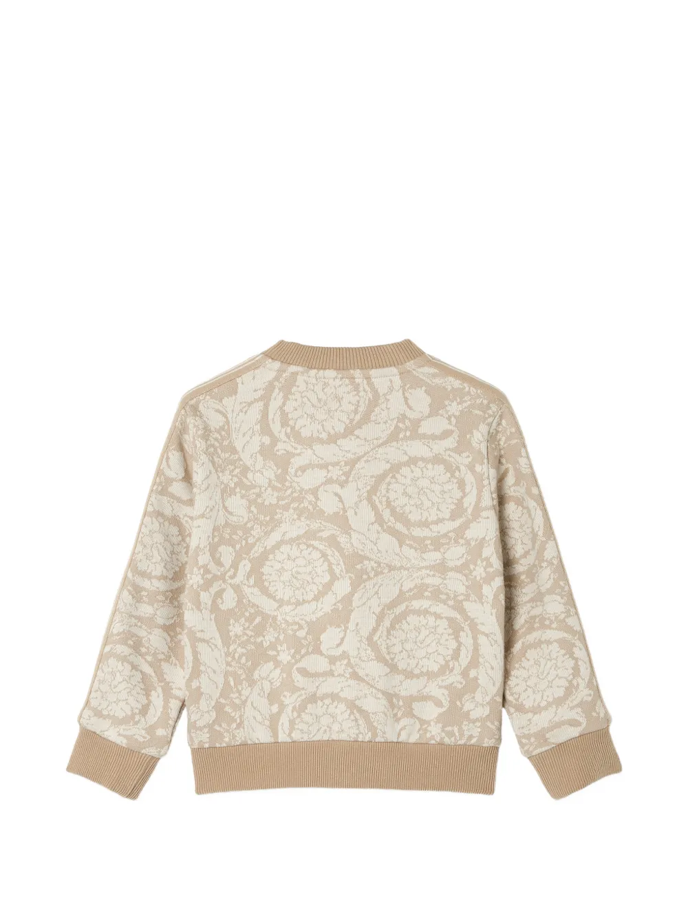 Versace Kids Sweater met barokprint Beige