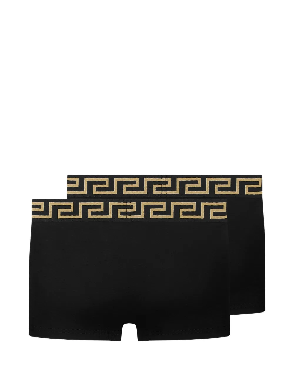Versace Kids Jacquard katoen-jersey trunks (set van 2) Zwart