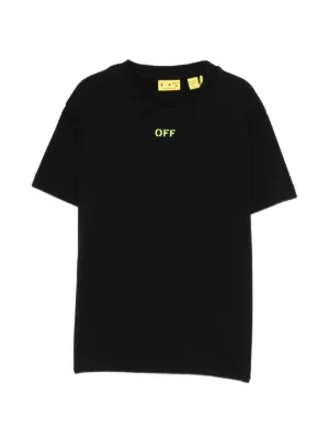Off-White Kids spray-print T-shirt | Black | FARFETCH JO