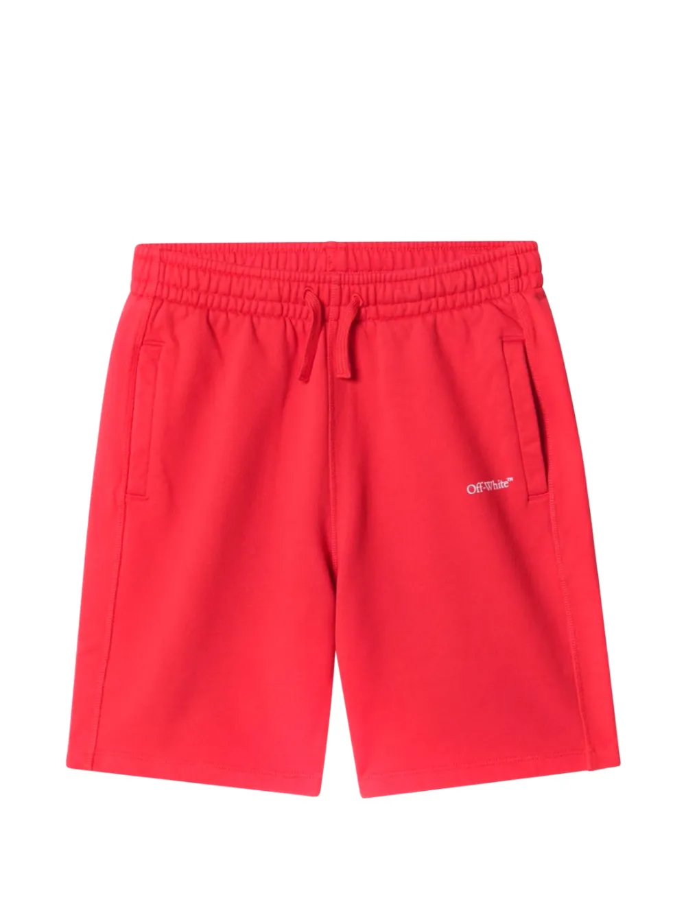 Off-White Kids logo-print shorts - Rosso