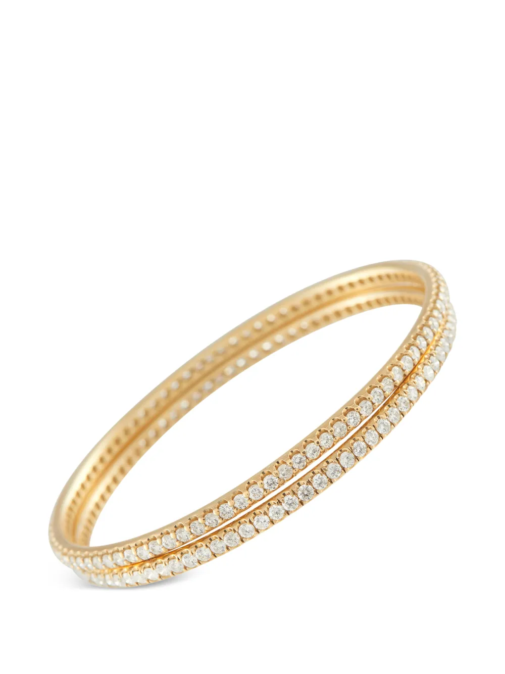LB Exclusive diamond 18k yellow gold bangle bracelet set - Oro