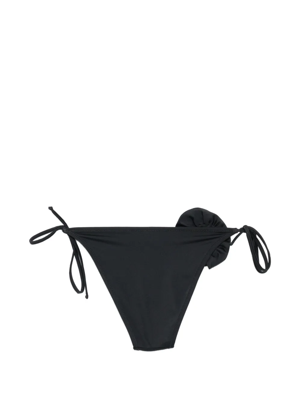 Moschino Bikinislip met bloemenpatch en gestrikte zijkant Zwart