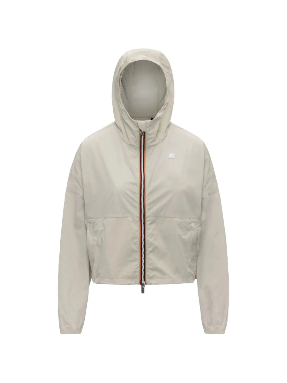 K-Way zip-up cropped jacket - Toni neutri