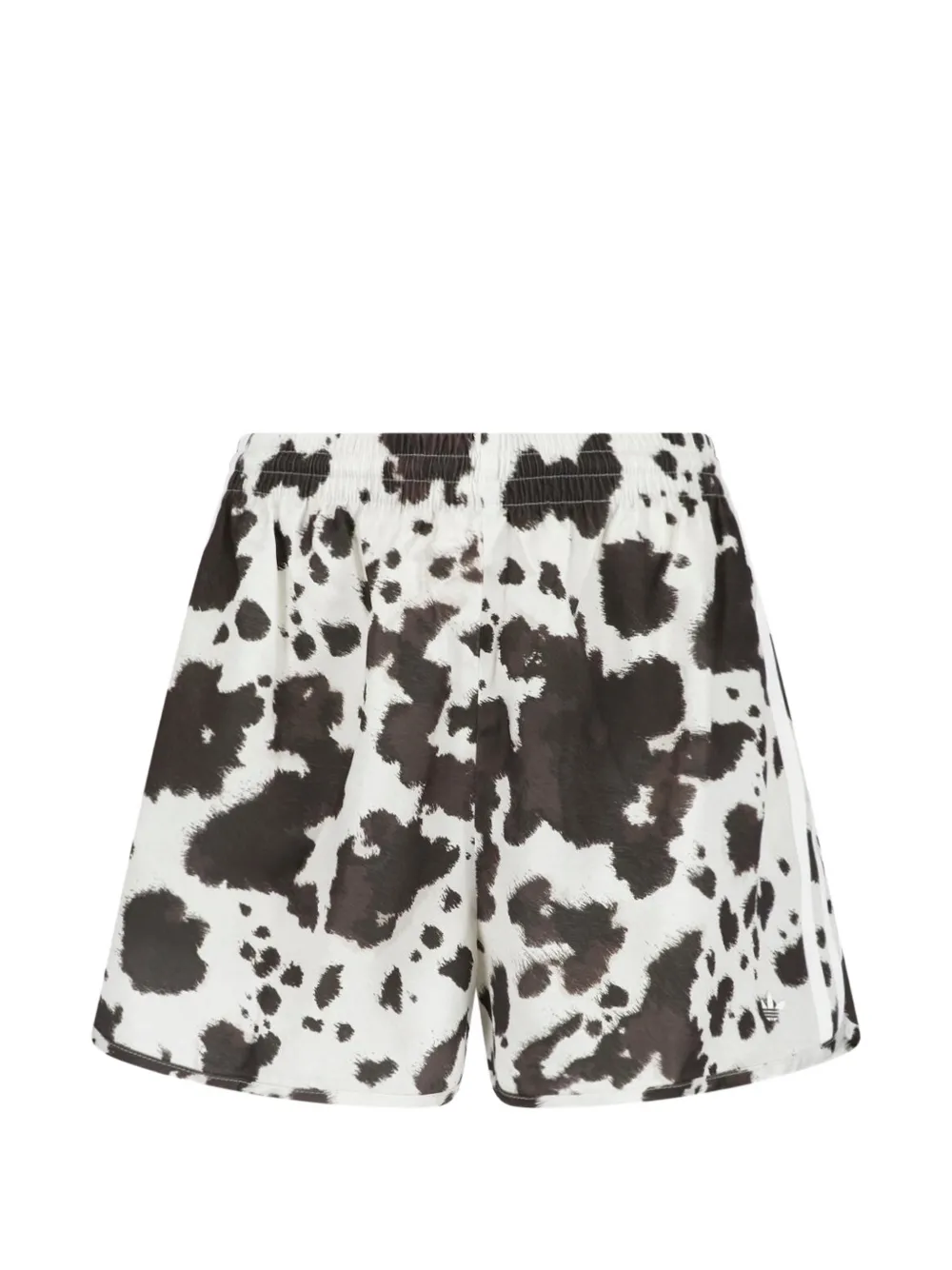 adidas cow-print side-stripe shorts - Bianco