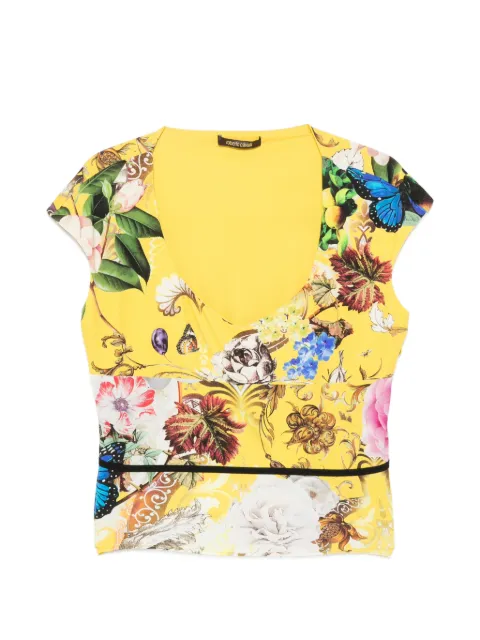 Roberto Cavalli Vintage 2000s floral-print top