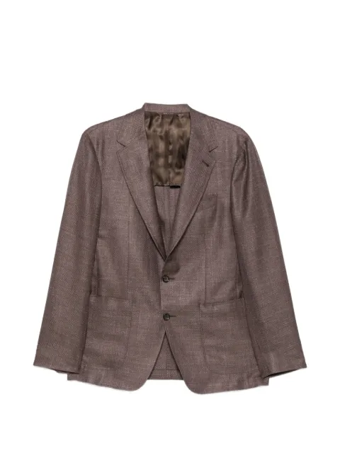Canali single-breasted notched-lapels blazer