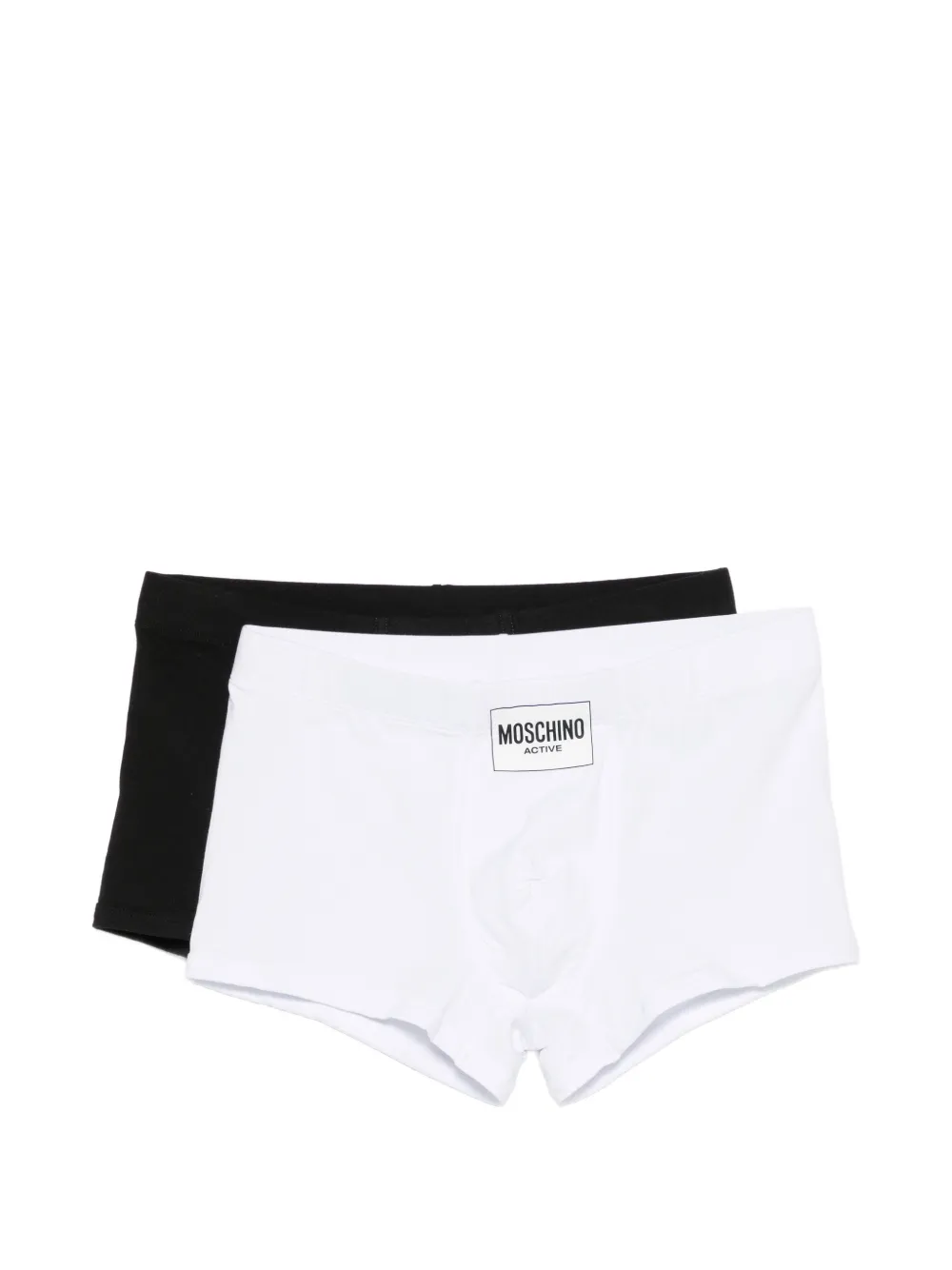 Moschino logo-patch boxers (set of two) - Nero