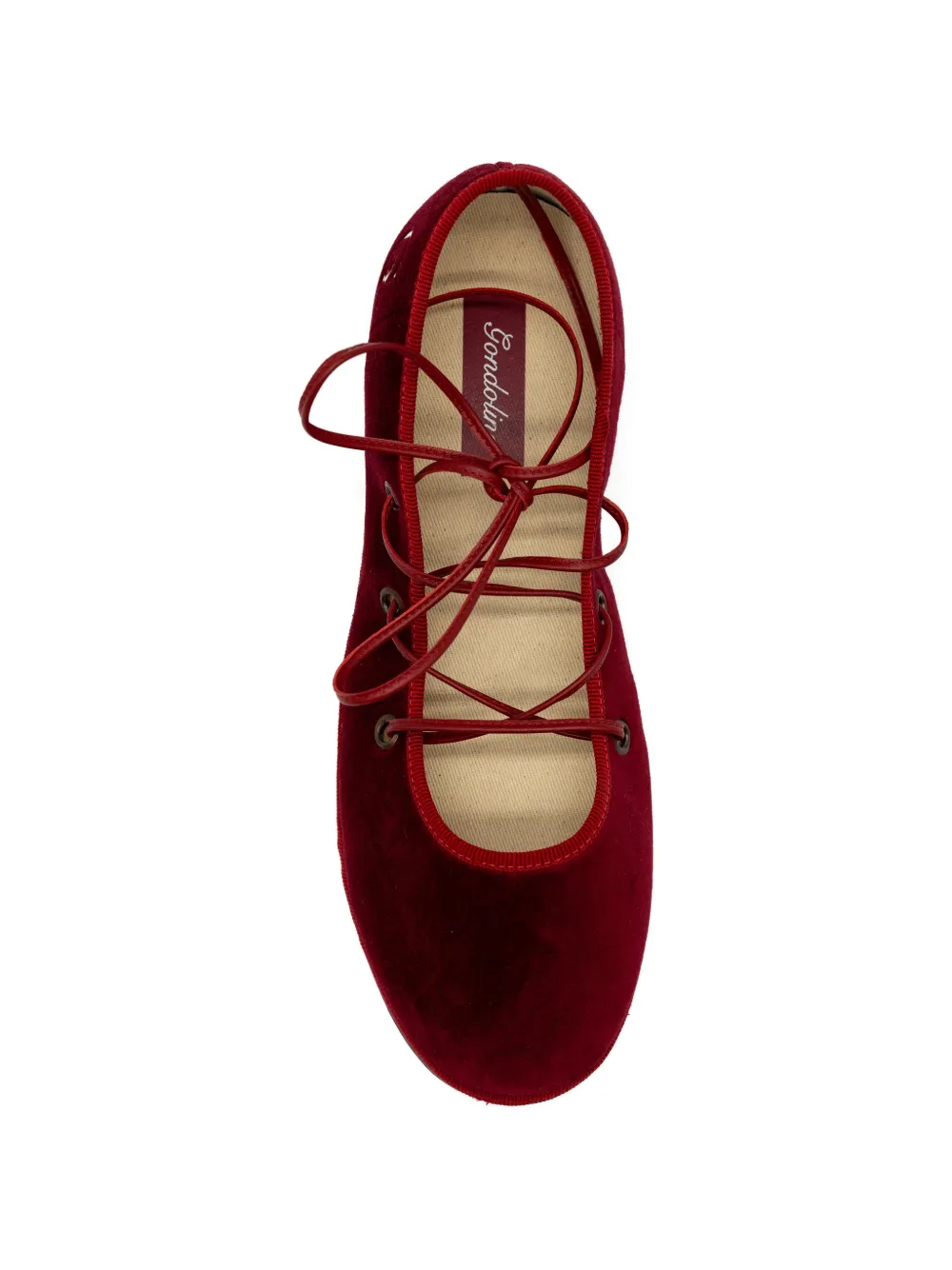 Gondolina Batea ballerina's met veters Rood