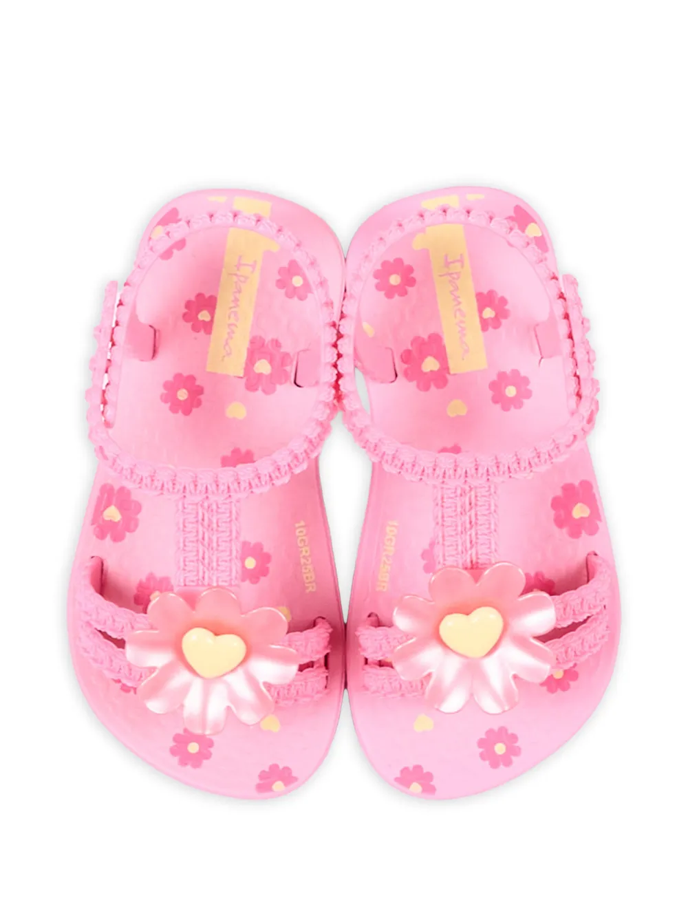 Ipanema Sandalen met bloem-applicatie en textuur Roze