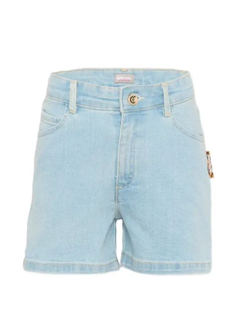 Just Cavalli Kids shorts de mezclilla con parche del logo