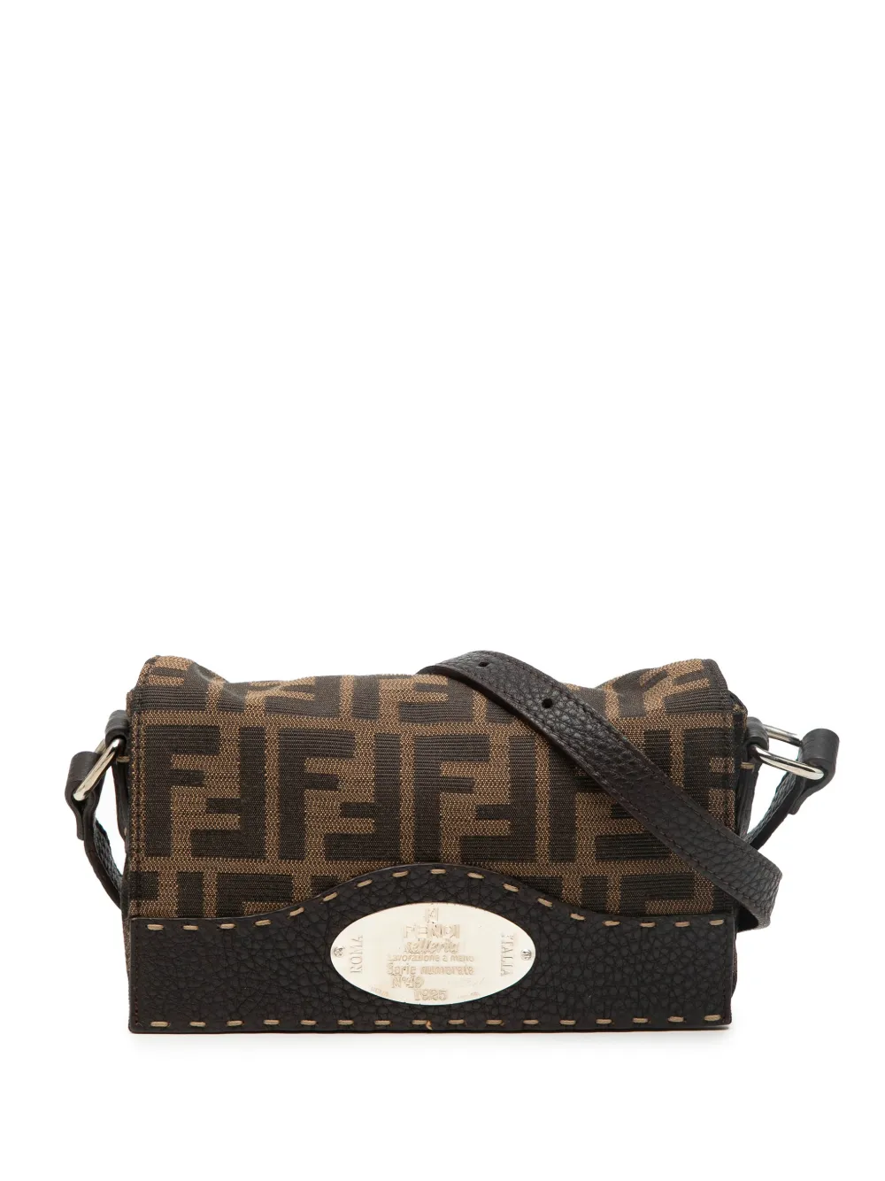 Fendi Pre-Owned 2000-2010 Zucca Canvas Selleria crossbody bag - Marrone