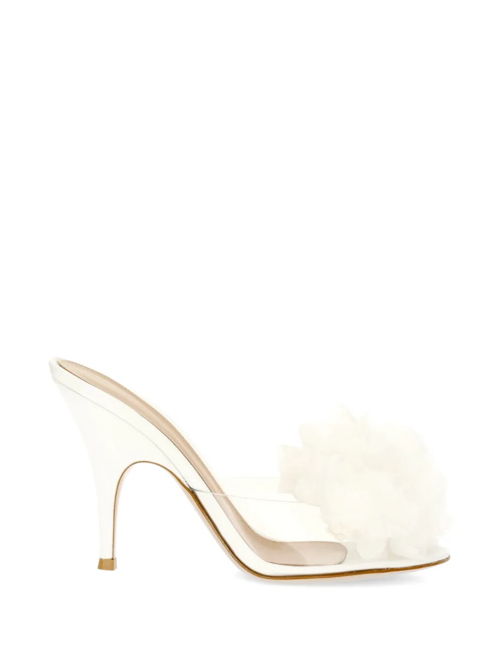Gianvito Rossi Igea floral-appliqué sandals - White