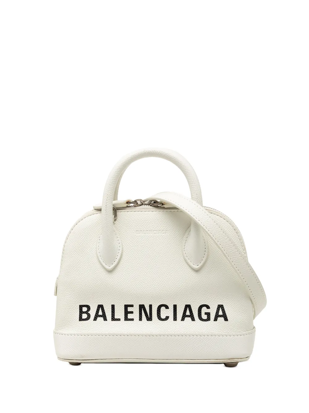Balenciaga Pre-Owned 2019 XXS Calfskin Ville Top Handle Bag satchel - Bianco