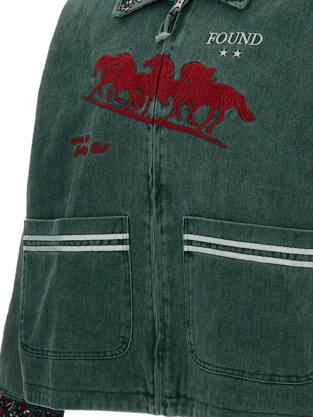 FOUND Jockey Club jack met borduurwerk Groen