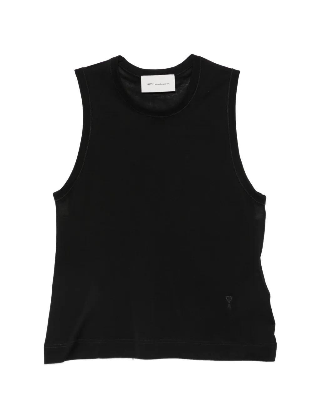 AMI Paris logo-embroidery tank top - Nero