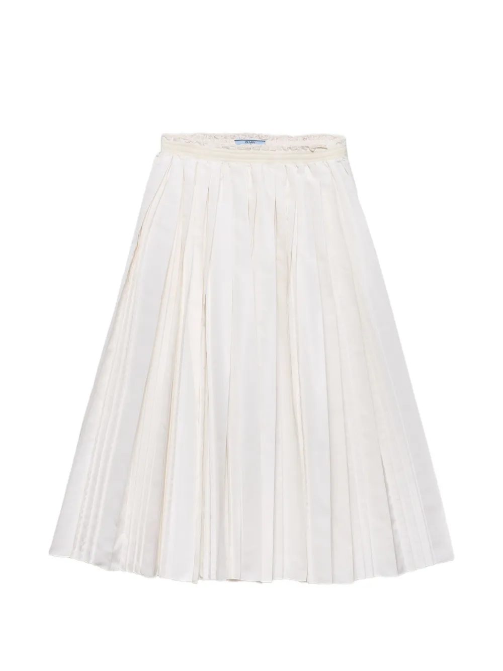 Prada silk faille pleated skirt - Toni neutri