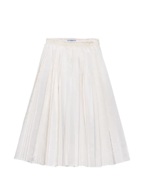 Prada silk faille pleated skirt