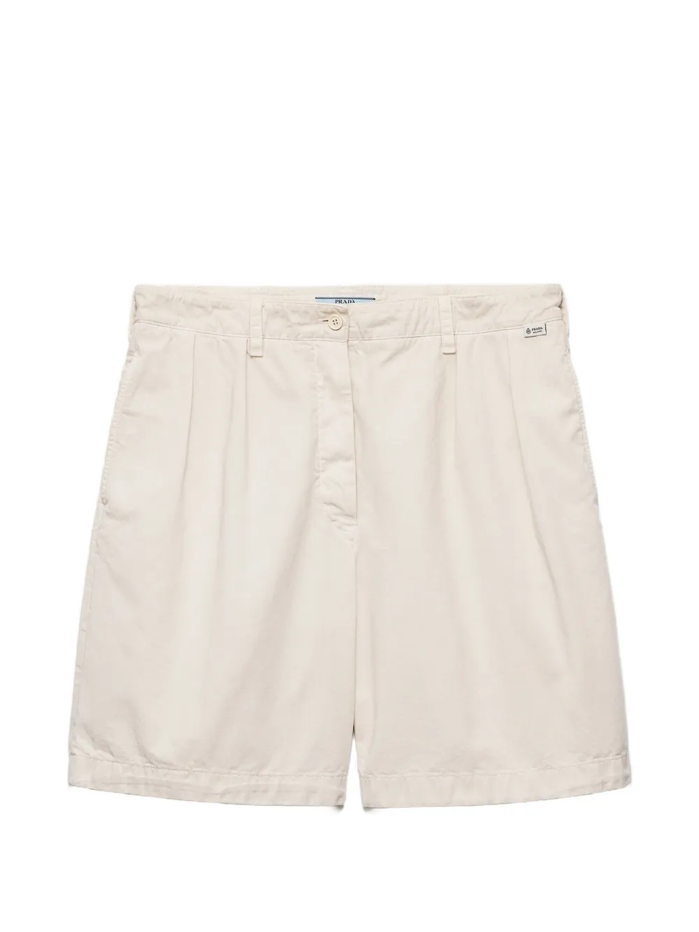 Prada old gabardine bermudas - Neutrals