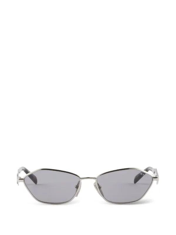 Prada Eyewear イレギュラーメタルフレーム サングラス | シルバー