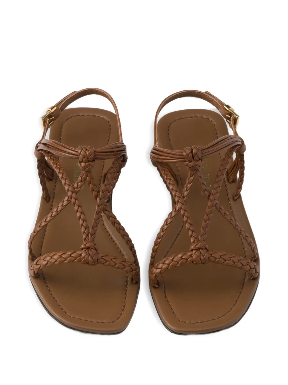 Prada leather flat sandals Bruin