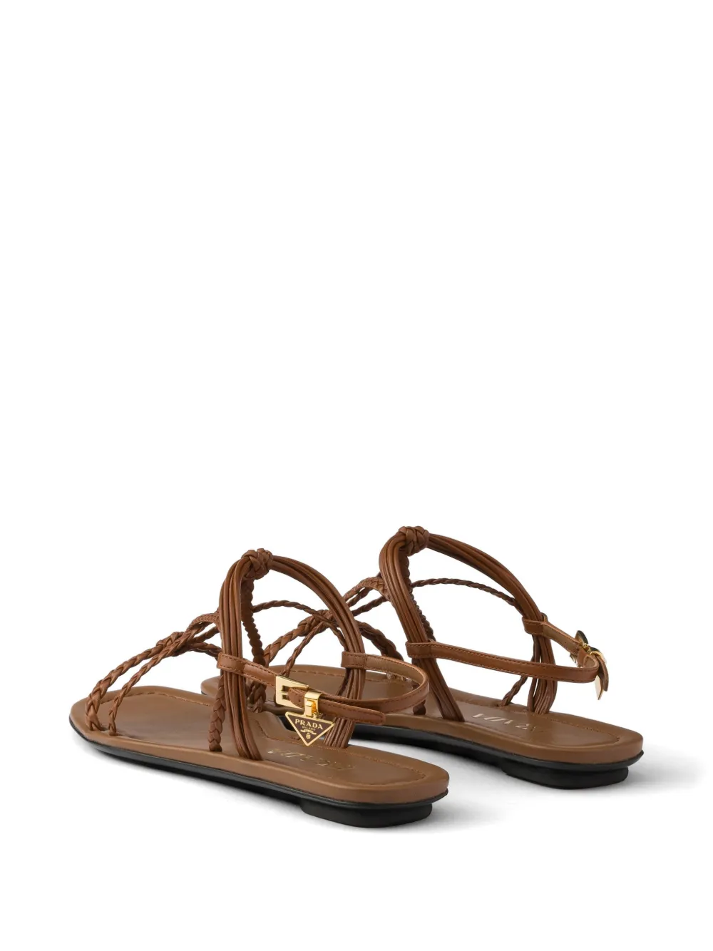 Prada leather flat sandals Bruin