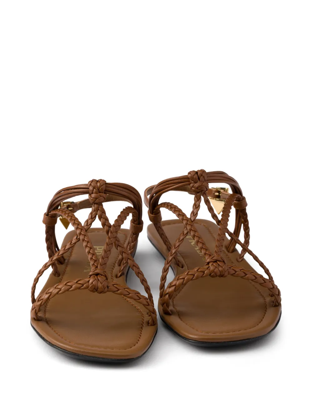 Prada leather flat sandals Bruin