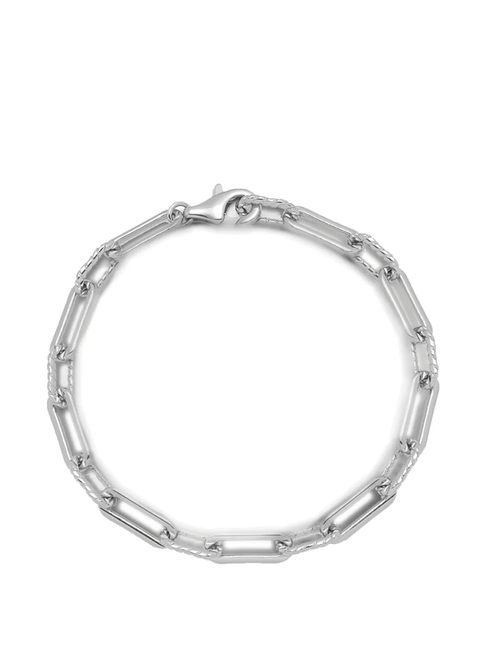 YOJ Oto slim-rope chain bracelet - Argento